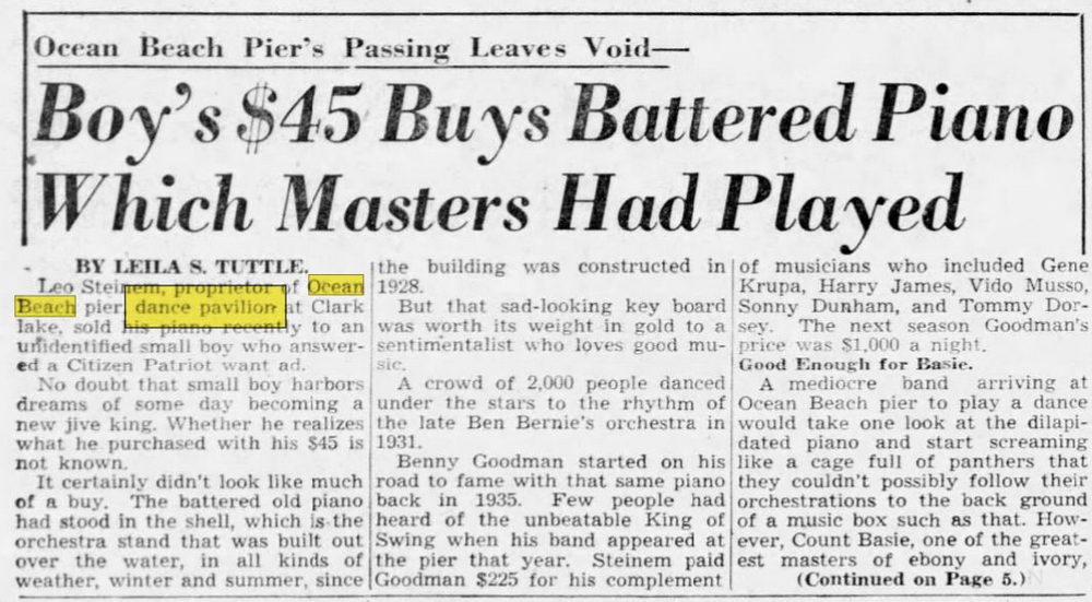 Pleasant View Hotel and Dance Pavillion - Aug 20 1944 Article (newer photo)